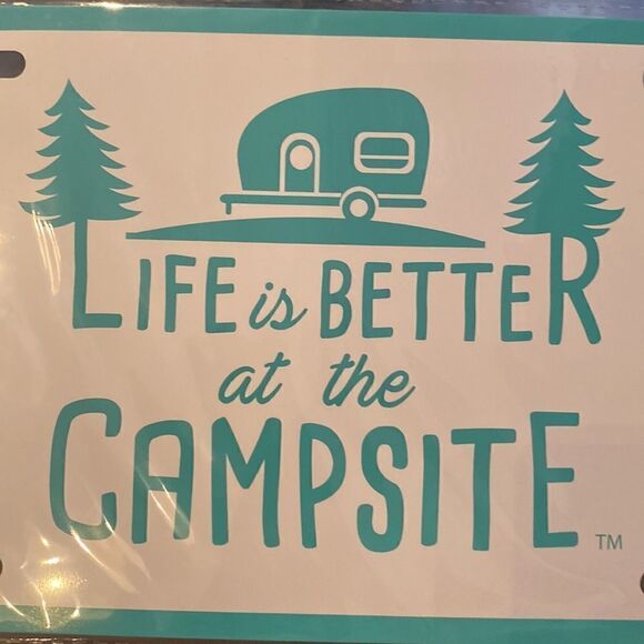 Life Is Better at the Campsite Sign License Plate NEW - Picture 2 of 5